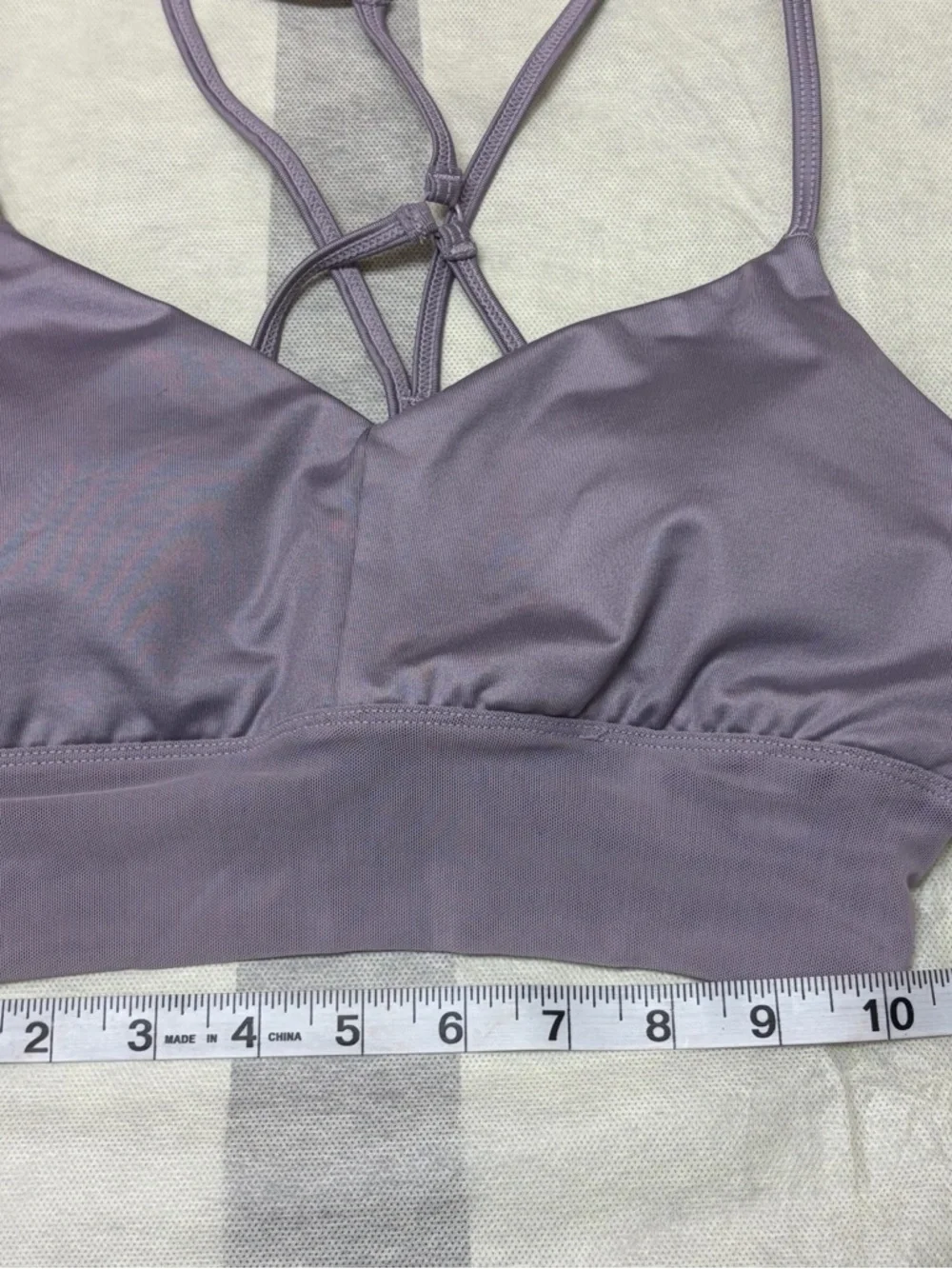 ALO Yoga Lavish Sports Bra in light purple. With removable pads. Size SMALL.